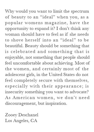 Illustration for article titled Zooey Deschanel's Feminist Teen Angst Letter To Vogue